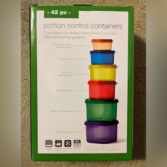 42 Piece Portion Control Containers with Lids - Picture 4 of 6